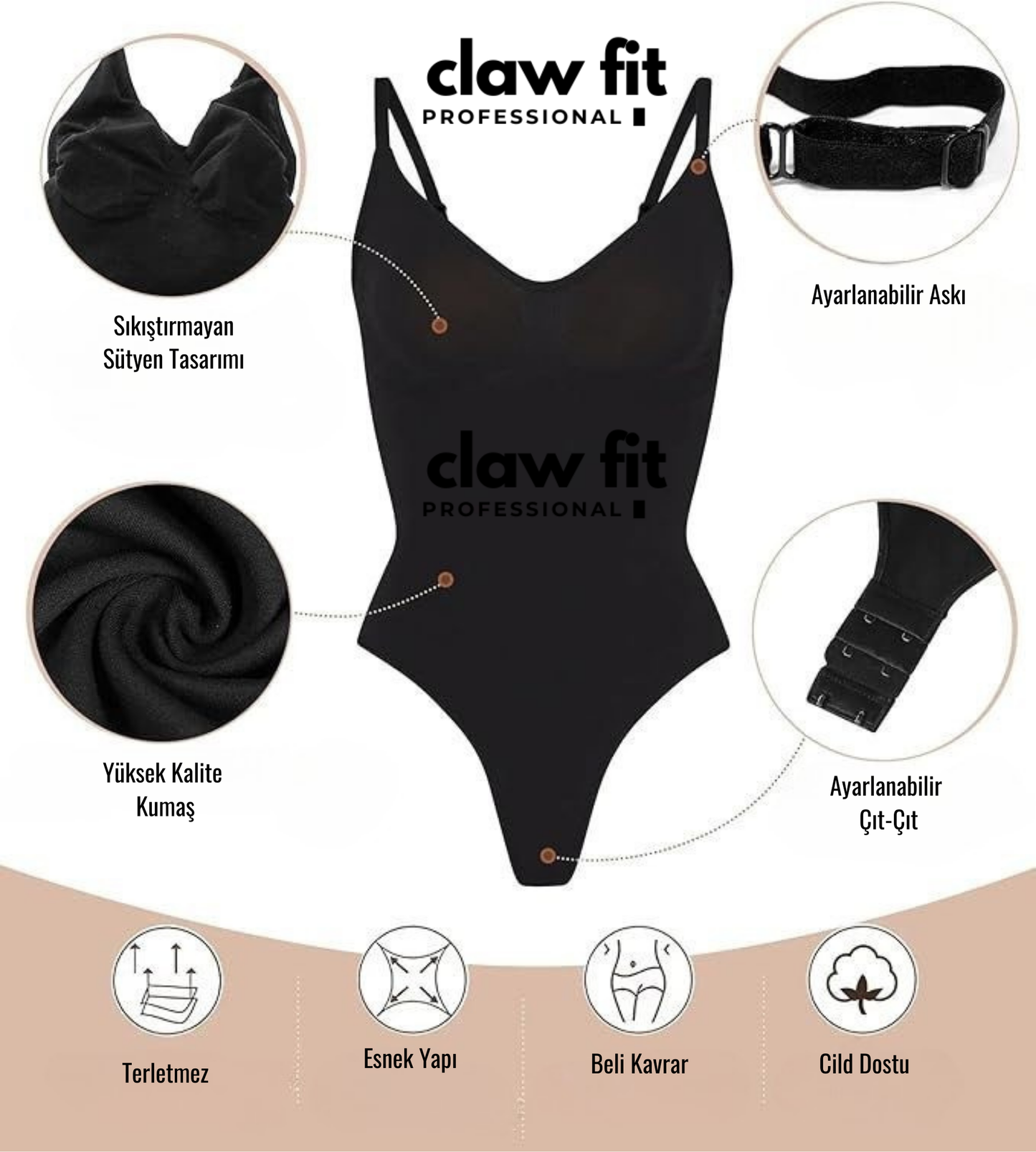Claw Fit-Çıtçıtlı Toparlayıcı Korse